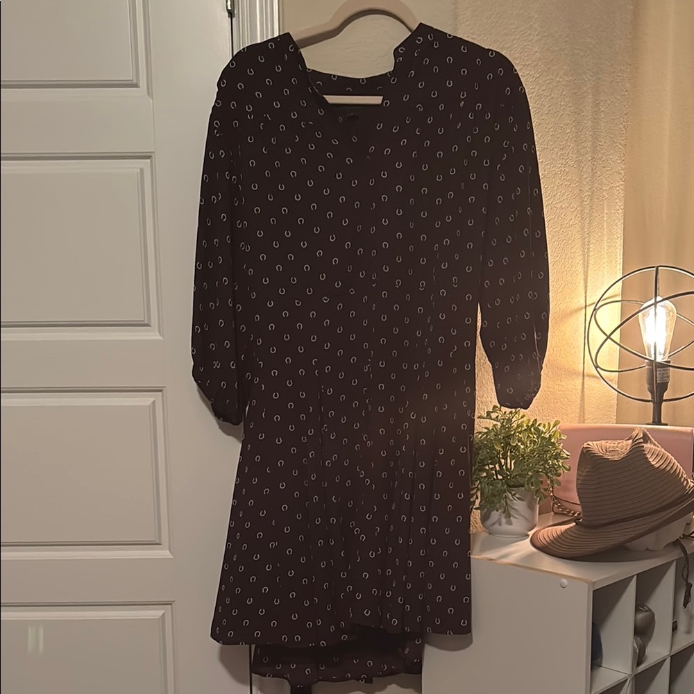 A6 - Ann Taylor horseshoe belted dress size 8 - Picture 5 of 9